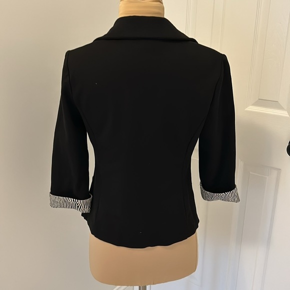 Joseph Ribkoff Black/Gold Ponte Blazer - Picture 2 of 8